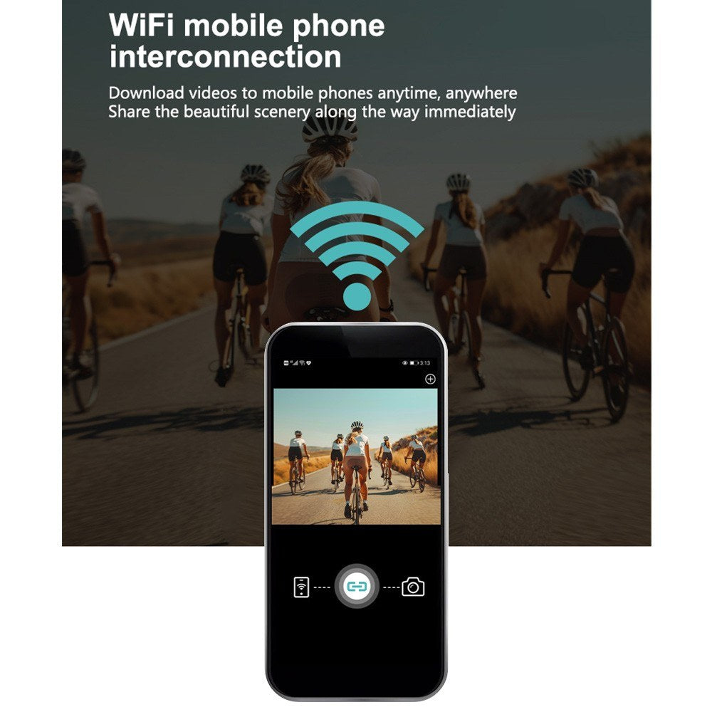 Anytek S50 Helmet Camera: 2K Dual Recording, Wireless Control, 170° Wide-Angle, 1600mAh, for Motorcycle & Bicycle Helmet