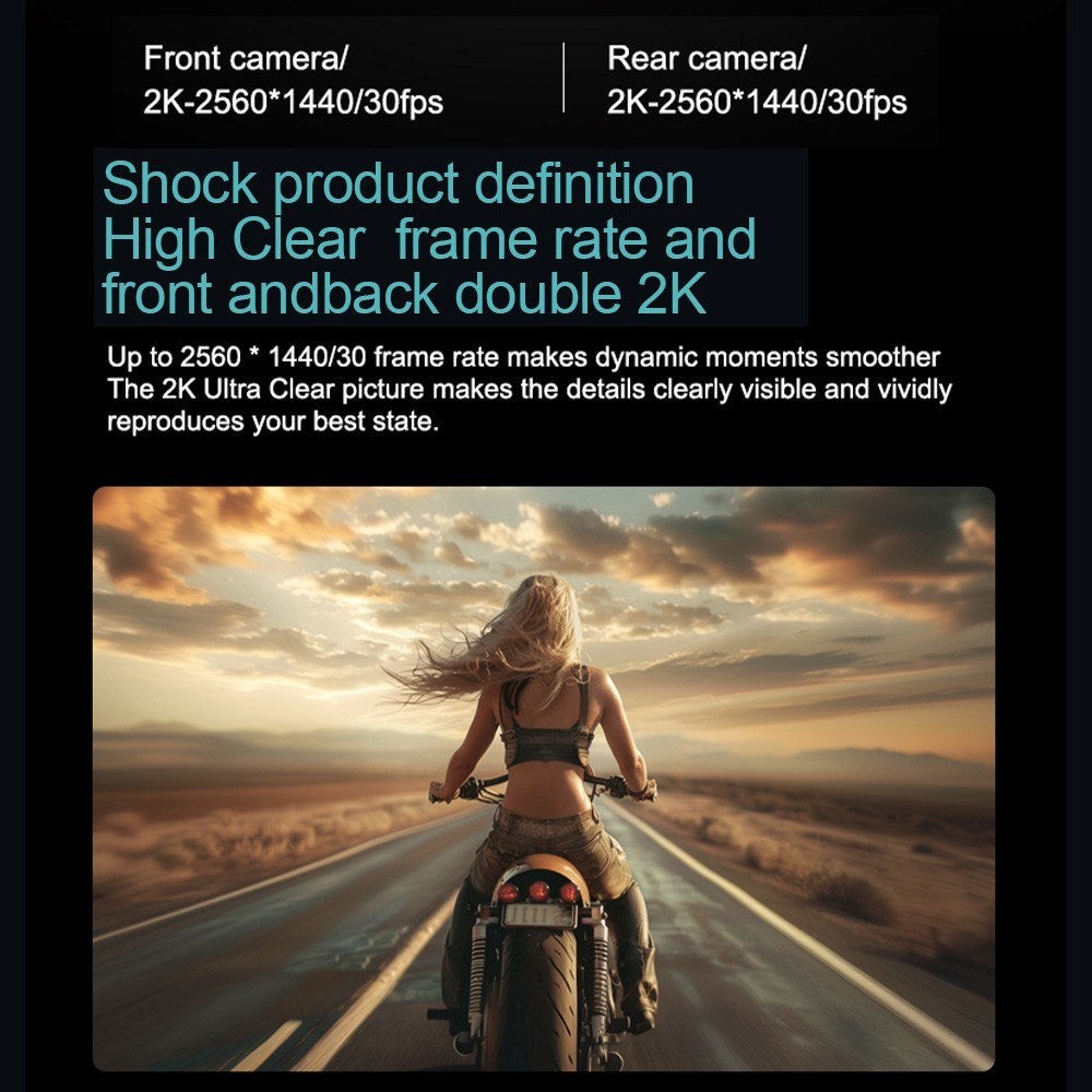 Anytek S50 Helmet Camera: 2K Dual Recording, Wireless Control, 170° Wide-Angle, 1600mAh, for Motorcycle & Bicycle Helmet