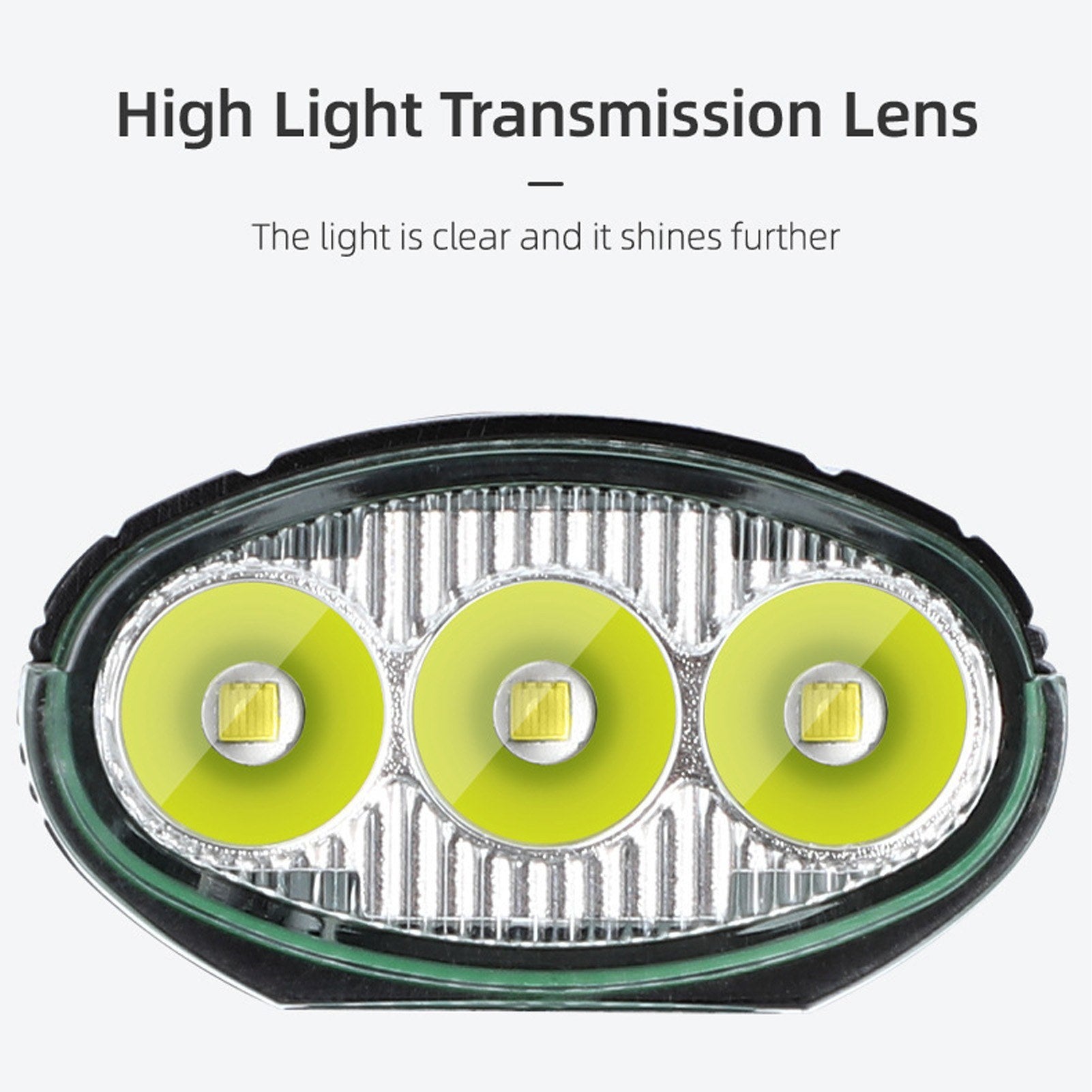 Rechargeable LED Bike Headlight - USB Charging, Water-Resistant, 3000mAh Power Bank with Adjustable Mount