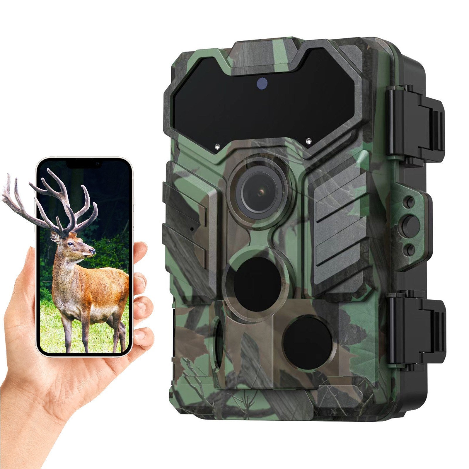 32MP WiFi Hunting & Trail Camera: High-Resolution Wildlife Monitoring, Infrared, IP66 Waterproof, PIR Motion Detection