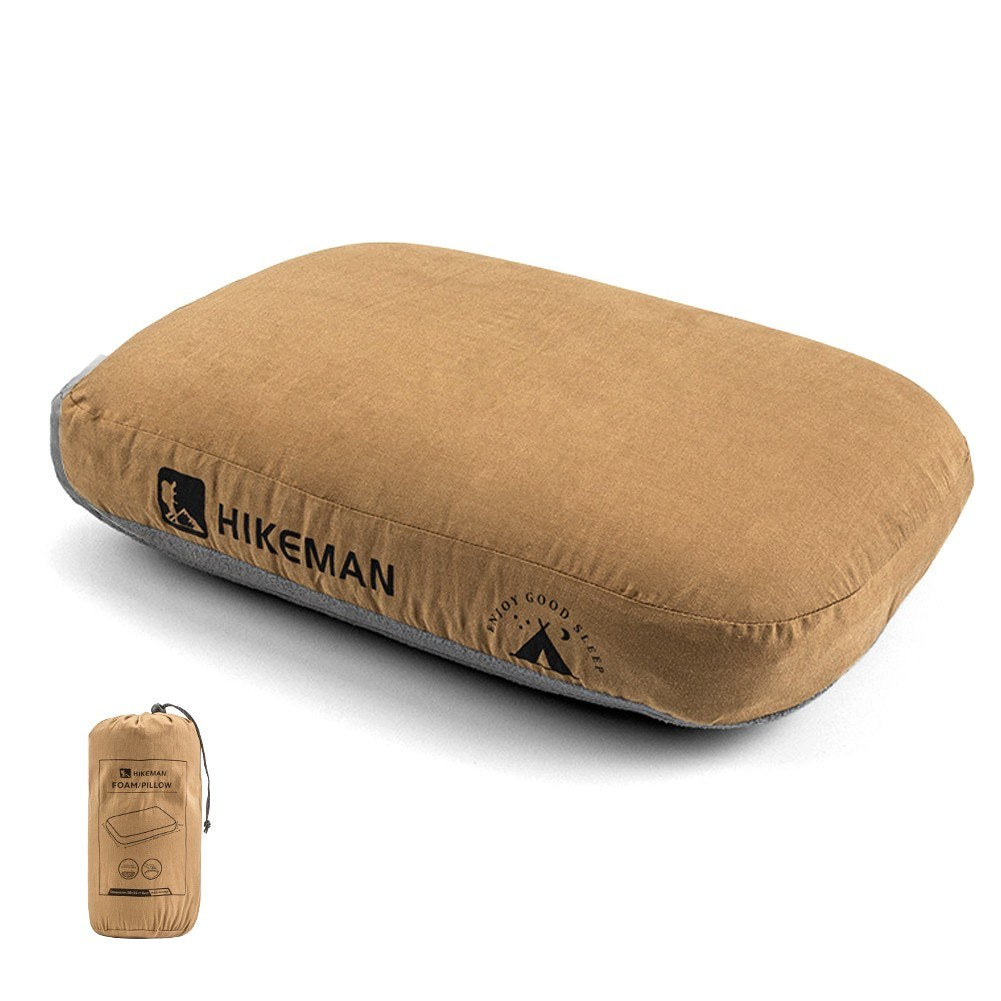 HIKEMAN Memory Foam Cervical Pillow for Outdoor Camping Travel - Portable Neck Support, Comfortable Sleeping