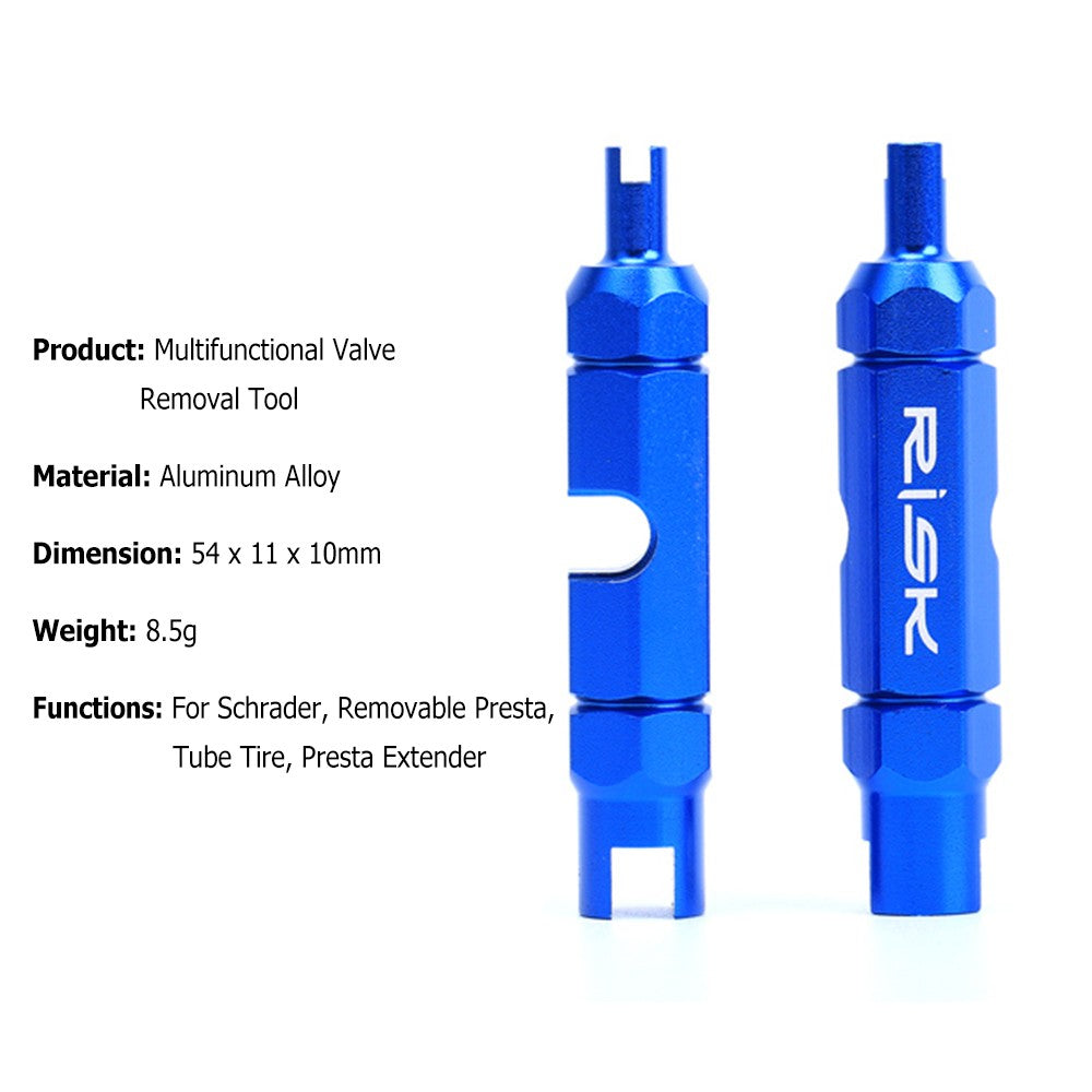 RISK Valve Core Removal Tool for Schrader/Presta Bike Tires