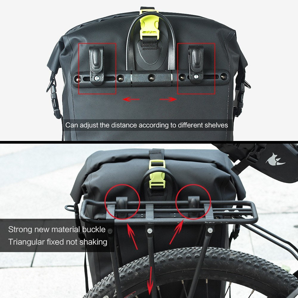 25L Waterproof Rear Rack Bicycle Pannier Bag