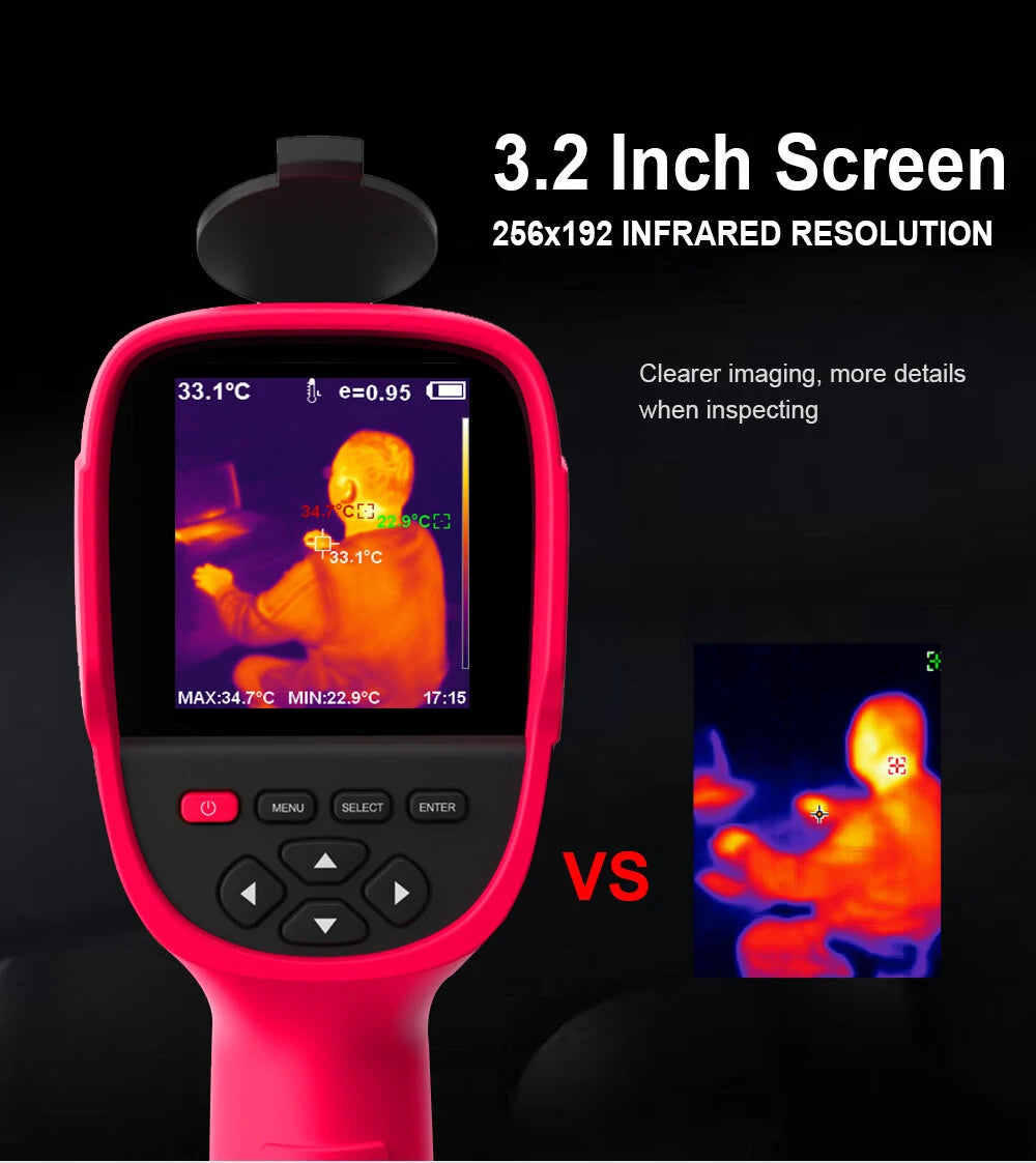 AV TOOLTOP ET692C Professional Thermal Imager with 3.2 Screen, 256x192 Infrared Resolution, -20℃ to +550℃ Auto Temperature Tracking