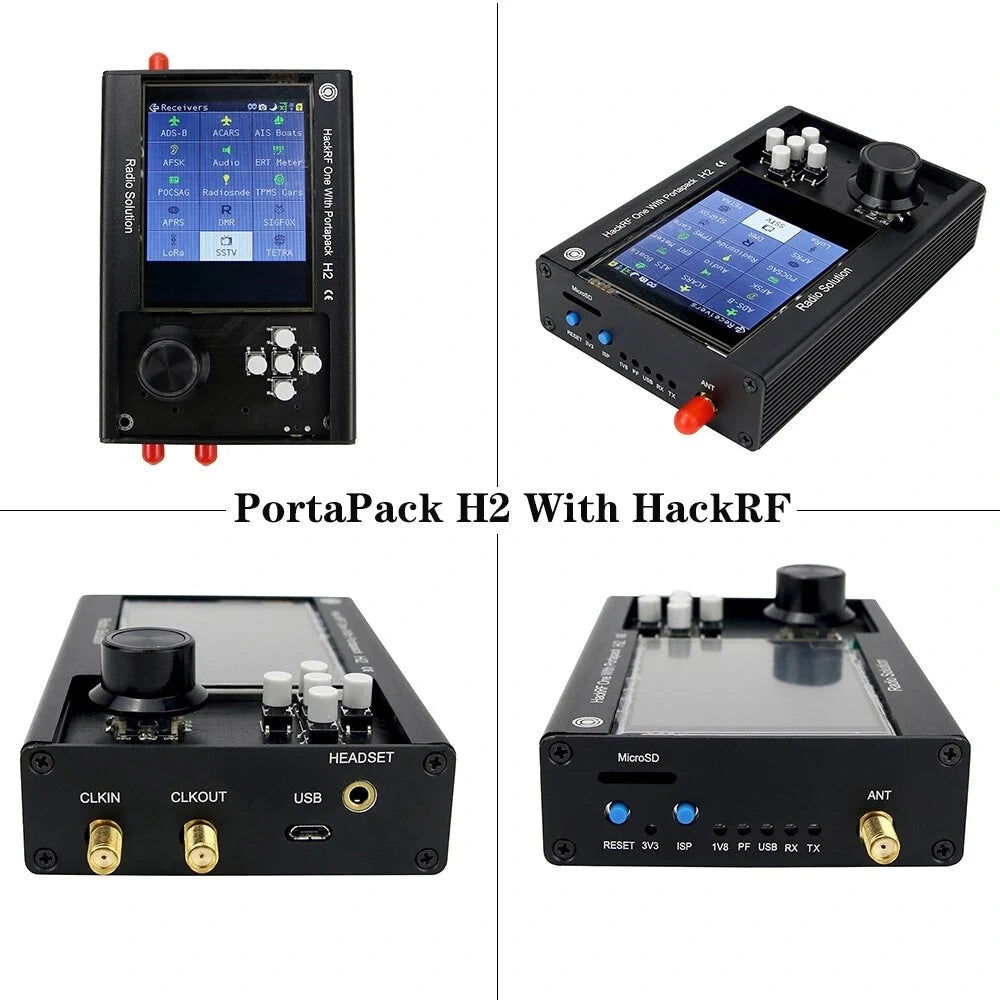 PortaPack H2 & HackRF One SDR: 1MHz-6GHz Assembled Radio with Antennas & Rechargeable Battery