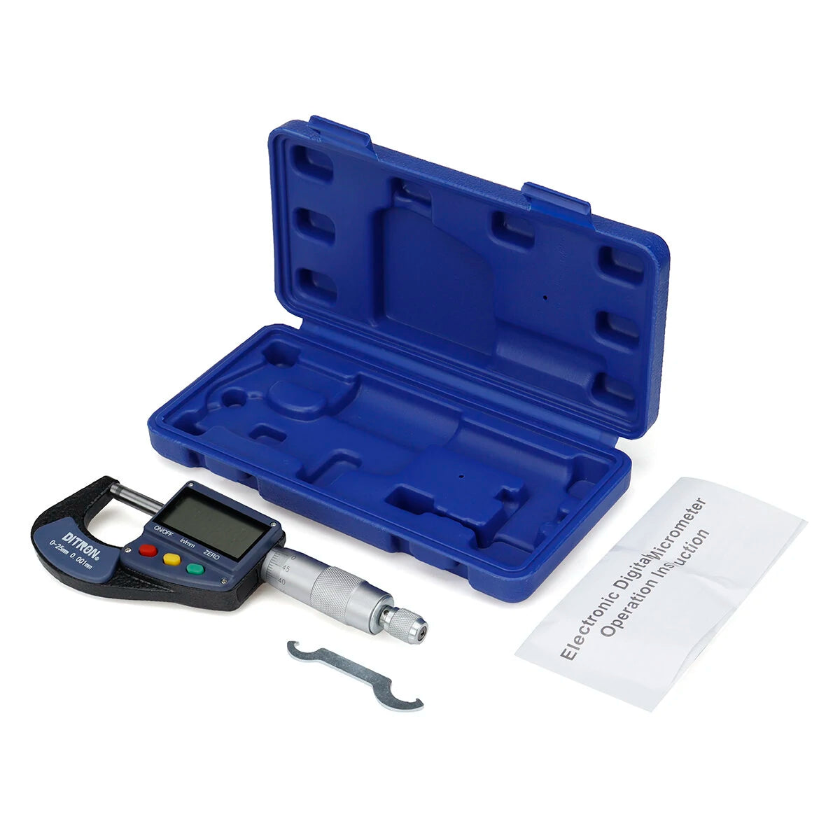 Ditron 511 0.001mm Digital Micrometer 0-25mm with Large LCD Screen