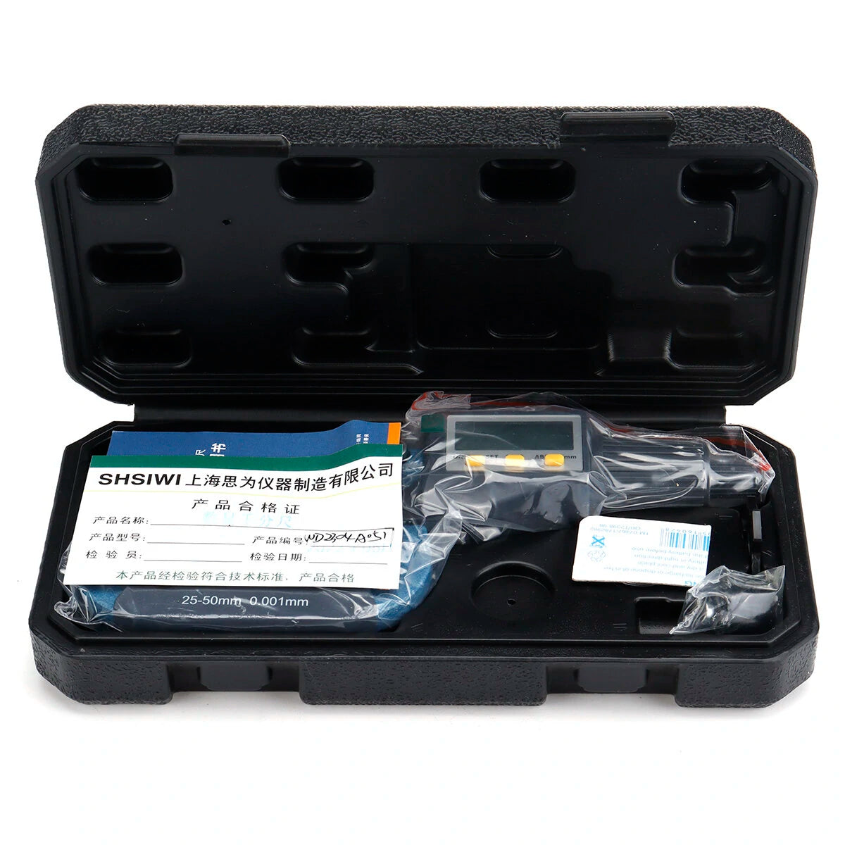 SHSIWI Digital Outside Micrometer Set 0-100mm Range 0.001mm Precision Electronic Gauge Tools
