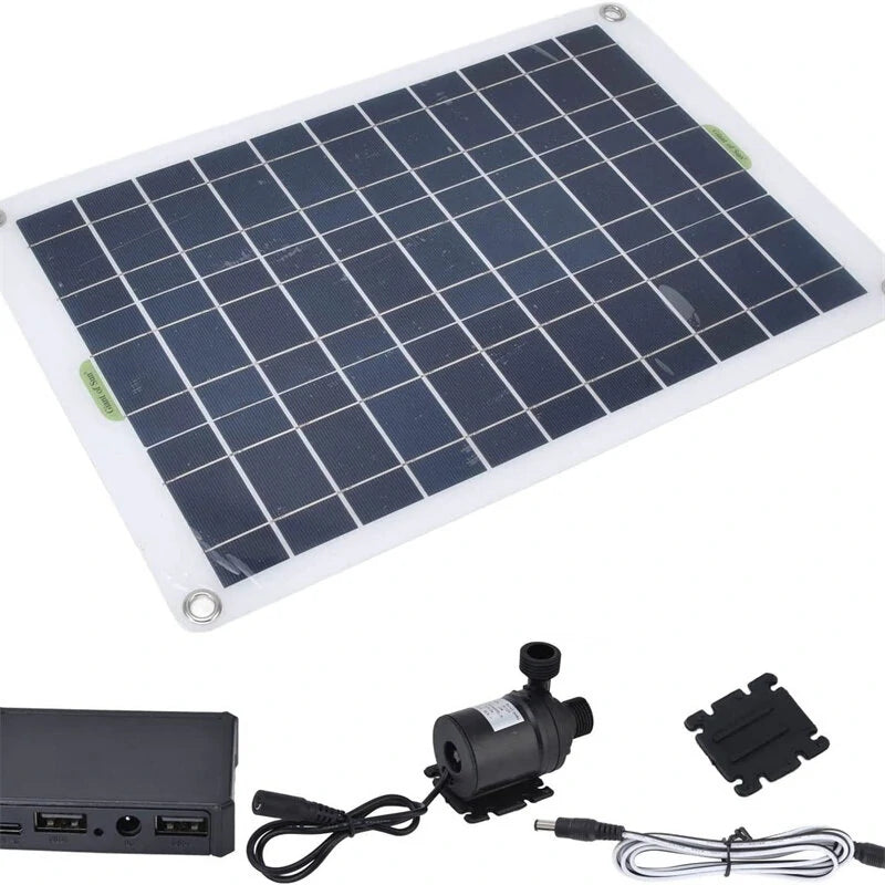 Solar Fountain Water Pump Kit 50W Submersible for Fish Pond & Garden Decorations - Low Noise
